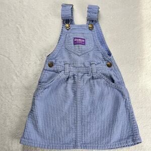 Oshkosh B’gosh Vintage Girls Purple ribbed Overall Dress Size 4 Vestbak
